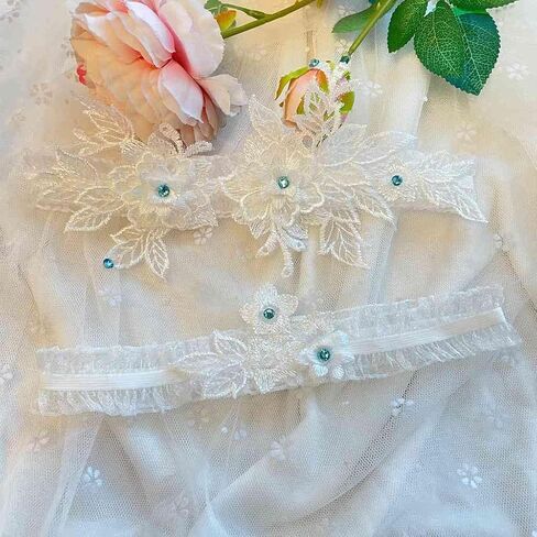 2pcs مجموعة رباط الزفاف مجموعة الأزهار مع عبوات الساق الزفاف أحجار الراين للعرائس in Kuwait