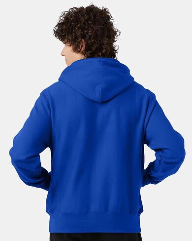 Champion S101 Men's Reverse Weave Hooded Sweatshirt, Heavyweight 12 oz. Fleece, Shrink-Resistant, Front Pouch Pocket (US, Alpha, Medium, Regular, Regular, Charcoal Heather) in Saudi Arabia