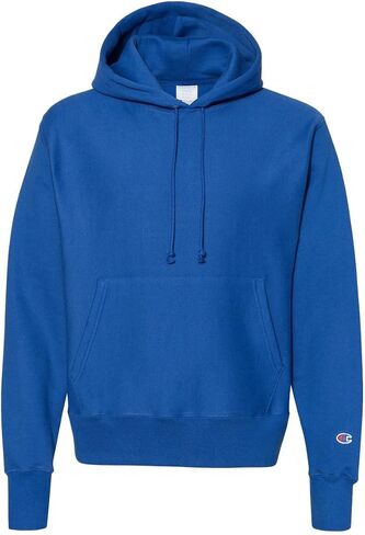 Champion S101 Men's Reverse Weave Hooded Sweatshirt, Heavyweight 12 oz. Fleece, Shrink-Resistant, Front Pouch Pocket (US, Alpha, Medium, Regular, Regular, Charcoal Heather) in Saudi Arabia