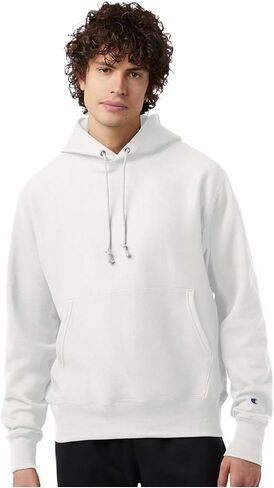 Champion S101 Men's Reverse Weave Hooded Sweatshirt, Heavyweight 12 oz. Fleece, Shrink-Resistant, Front Pouch Pocket (US, Alpha, Medium, Regular, Regular, Charcoal Heather) in Saudi Arabia