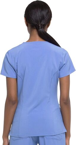 Dickies Women's Scrub Top V -neck Top مع 2 جيوب ، فتل الرطوبة ونسيج امتداد 360 درجة - DK615 in Saudi Arabia