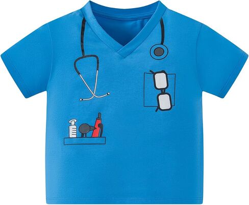 Daddy's New Fishing Buddy Baby Boys Girls Doctor Costume Outfits Cosplay Dress Up Pants Set in Saudi Arabia