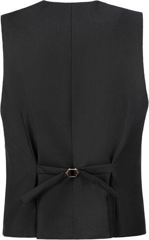 Men's Suit Vest Business Formal Dress Vests for Men Solid Color Casual Wedding Tuxedo Waistcoat in Kuwait
