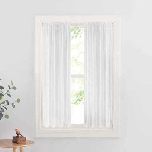 KXLife 6 Pack Tension Curtain Rod, Adjustable Spring Curtain Rod No Drilling, Spring Loaded Curtain Rods for Window,16-28", White in Kuwait