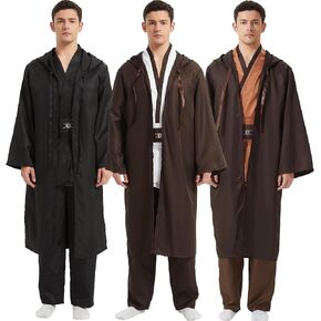 Men's Tunic Costume Hooded Robe Halloween Cosplay Adult Costume Knight Cloak Set With Pocket in Saudi Arabia