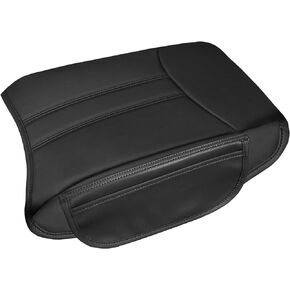 غطاء مسند ذراع Senshine لإكسسوارات Honda Pilot 2023 2024 2025 Center Console Cover Cover anti-scratch Leather Recorrest Decoration مع 2 جيوب جانبية للملحقات الداخلية للطيار هوندا (غرزة حمراء)