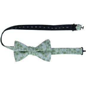 Trafalgar Men's Nohea Palm Tree Linen Blend Novelty Bow Tie