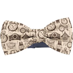 ربطة عنق قابلة للتعديل مسبقًا للرجال (ساعات الساعات النمط العتيقة) Bowties لطيف أنيقة للكلاب قطط الحيوانات الأليفة