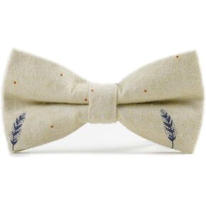 Mens Big Boys Youth Skinny Tie Cotton Linen Lovely Birds Feather Printed Necktie