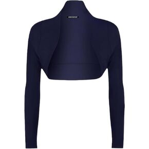 Women's New Long Sleeve Bolero Shrug – Plain Open-Front Bolero Cardigan Top