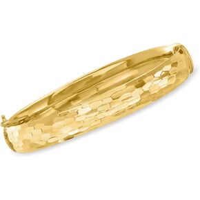 Ross-Simons 18kt Gold Over Sterling Geometric-Pattern Bangle Bracelet