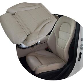 غطاء مقعد صغير من الجلد السفلي من الألياف الدقيقة تان متوافق مع مرسيدس بنز C250 C300 C350E GLC300 GLC350E 2015 2015 2017 2018 2019 2020 2021