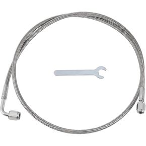 AN3 Turbo Oil Feed Line Kit 60" Pressure Remote Turbocharger Oil Drain Return Line with Adapter,Wrench 1 Set