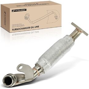A-Premium Turbocharger Oil Line Compatible with BMW 335i 2007-2010, 335i xDrive 2009-2010, 335is 2011-2013, 335xi 2007-2008, X6 2008-2010, 1 Series M 2011, 135i 2008-2010, Z4, 3.0L, Rear Side