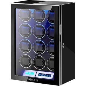 Watch Winder for 6/9/12 Slots Automatic Watches,Ultra-Quiet Japanese Motors, Built-in LED Illumination and LCD Touchscreen Control