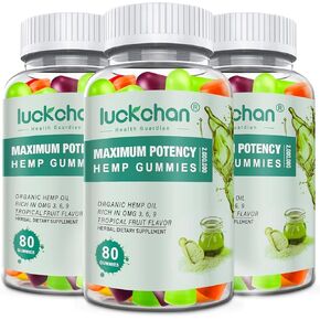 (3 Packs) Hemp Gummies High Potency for Sleep, Pain, Anxiety- Pure Extra Strength Organic Hemp Oil Gummies - 100% Natural Bear Hemp Gummy for Adults