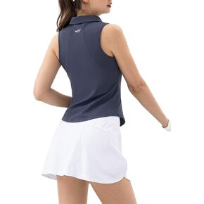 Angel season Golf Polo Shirts for Women, Sleeveless 1/4 Zip Collar Tennis Tank Top Athletic Tshirt Breathable Workout Tops