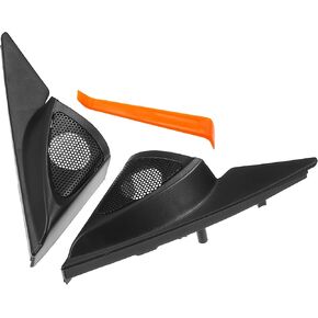 ACROPIX Interior Front Door Speaker Window A Bailar Cover Trim Twick Specter لوحة مكبر صوت ملائمة لـ Mazda 6 2003-2008 مع مفك البراغي الأسود - حزمة 2