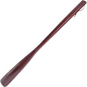 Earl Diamond Wooden Shoe Horn Long Handle for Seniors, Women Men Pregnancy 21 Inches Long Boot Horn, Shoe Spoon - Brown Red