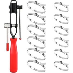 CV Boot Clamp Pliers, 13 PCS Stainless Steel Universal CV Boot Clamp Tool Kit Adjustable CV Axle Boot Repair Kit Automotive Drive Shaft CV Boot Band Clamps cv boot expander tool for Most Cars