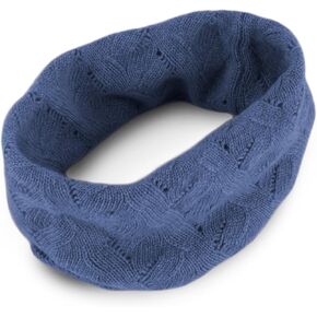 Love Cashmere Women's 100 ٪ Cashmere Infinity Snood - Denim Blue - صنع في اسكتلندا RRP $ 150