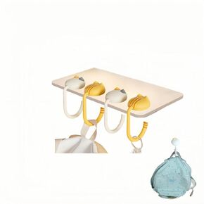 4PCS Purse Hook for Table Handbag Hanger Holder, Portable Purse Table Hanger, high Strength Bag Holder for Table Purse Hook for Desk(Yellow,White)