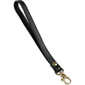 Replacement Black Wristlet Strap Leather KeyChain Hand Strap for Clutch Purse Key Wrist Lanyard