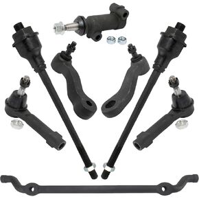 TRQ Front Steering Kit Center Link Idler Arm Arm Bracket Armbly Pitman ARM TIE ROD متوافق مع 02-06 CADILLAC 99-06 CHEVROLET GMC