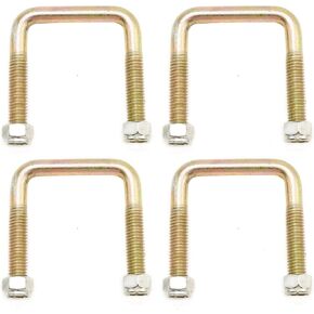 4 Pcs 72618G01 Golf Cart Rear Leaf Spring U-Bolts with Nuts, Replacement for EZGO TXT Workhorse Gas Electric 1996-Up Models, Replaces 72029-G01 72124-G01