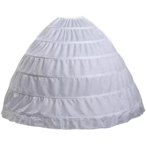 Women's Crinoline 6 Hoop Petticoat Skirt A line Slip Floor Length Underskirt for Wedding Dress Ball Gown