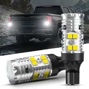 LASFIT 921 LED Reverse Backup Light Bulbs Fit for 2014-2021 2022 2023 2024 2025 GMC Sierra 1500 2500 3500 HD, 6000K Cool White Super Bright OEM 912 W16W Replacement, 2 pcs