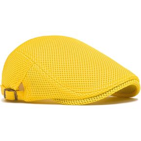 Breathable Mesh Newsboy Hats for Men-Summer Beret Ivy Caps for Golf Hiking Running Outdoor Activities Casual Style