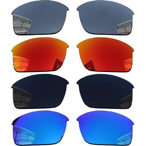 Acefrog 1.8MM Polarized Replacement Lenses for Oakley Bottlecap Sunglasses, Upgraded Material, Polycarbonate 4 Pairs Pitch Black + Star Silver + Winter Sky + Jaffa Orange