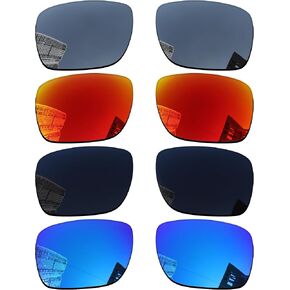 Acefrog 1.8MM Polarized Replacement Lenses for Oakley Hijinx Sunglasses, Upgraded Material, Polycarbonate 4 Pairs Pitch Black + Star Silver + Winter Sky + Jaffa Orange