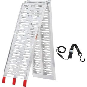 Ramps for Pickup Trucks, GarveeTech Aluminum ATV Ramps 1500 LBS Capacity, Tri-Fold Motorcycle Powersports Loading Ramps with Load Straps for Motorcycles, ATV/UTV, Lawn Mowers, Tractors, 76" L x 50" W