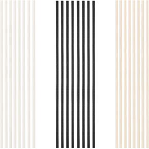 24PCS Natural Reed Diffuser Sticks - Strong Scent for Large Rooms, Bathroom & Bedroom. Ideal Housewarming Gift, Coffee Table Decor, White+Black+True Set