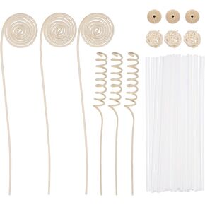 uxcell 42Pcs Reed Diffuser Sticks Set, Fiber Fragrance Flower Reed Diffuser Replacement Refill Sticks Flower Decor for Home, Hotel, Office (Black)