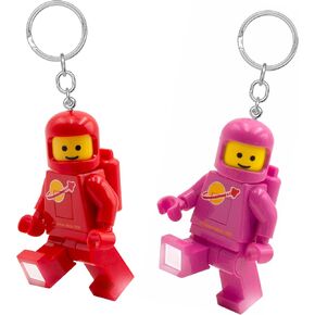 LEGO Spaceman Keychain Light Red & Pink Bundle
