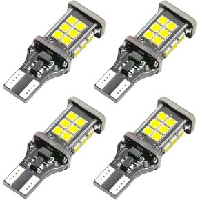 CAR T15 LED LED Backup Light ، High Power Bright 912 921 W16W Decoding Lights مع رقاقة 3030SMD ، 12V 5W 6500K استبدال المصباح الأبيض للسيارات لشاحنة Car RV (2pcs)
