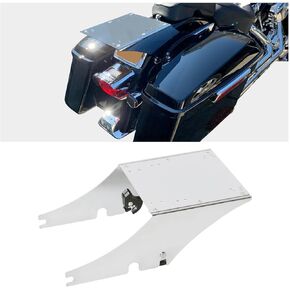 ECOTRIC Trunk Mount Bracket Compatible with 1984-UP Harley Softail Heritage Deluxe Fat Boy Tour Pack Mount Chrome Steel