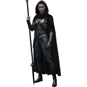 Joukavor Medieval Cloak Cloak Cape مع غطاء للنساء الرجال