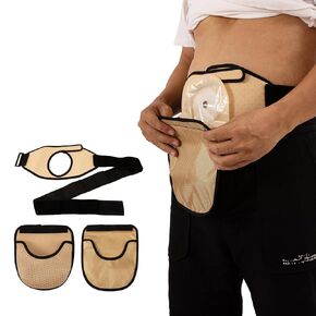 Yxmeiguo Ostomy Belt, Ostomy Bag Covers, Breathable Mesh Stealth Belt, Stoma Pouch Ostomy Wrap for Ileostomy Colostomy Bag Cover Support, Ostomy Supplies for Men & Women