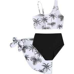 فتيات السباحة 3pcs مجموعات بيكيني ، بدلات السباحة القابلة للتعديل حزام الكتف in Kuwait