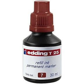 edding T 25 refill ink permanent marker - black -30 ml - with drop dispensing system, for quick refilling of almost all edding permanent markers