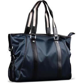 Xuanwei Men's briefcase, handbag, crossbody bag, business computer bag, nylon fabric with cowhide suitable for work, leisure and business travel