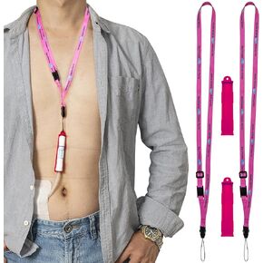 البريتوني غسيل الكلى النقل مجموعة الملحقات حامل القسطرة ل Baxter. PD Lanyard Necklace دعم دش آمن. (2 حاملي و 2 PCS قابلة للتعديل شبل الرقبة) (رمادي)