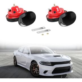 2PCS Truck Horn, Loud Car Horn, Waterproof Air Horns, 300DB Super Loud Car Horn, Train Snail Horn, Super Loud Electric Air Horn Car Exterior Accessories Universal for Car, SUV, Motorcycle, Truck