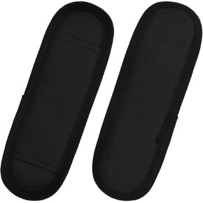 2 Pack Black Soft Shoulder Strap Pad for Luggage Straps & Bags - Ultra Comfortable Shoulder Pads for Bag Straps - Breathable，Lightweight, Adjustable Fit for Comfort