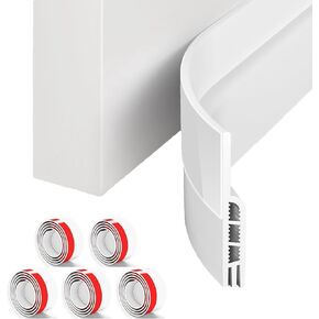 Under Door Draft Blocker Door Bottom Seal Wind Air Draft Stopper Under Door Weather Stripping Soundproof Door Seal 5 Packs 2 in X 39 in White