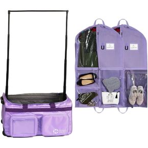 2 pcs 40 in Garment Bag with 28 in Bag with Rack Lavender